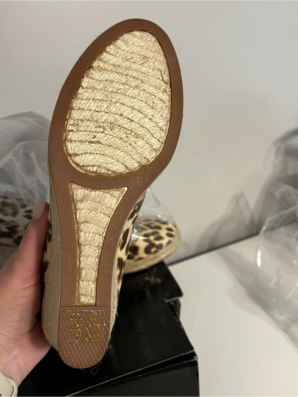 J. Crew Leopard Espadrille Wedge Heels - Brown/Black/Cream